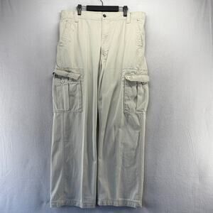 Vintage Levis Pants Mens 36x32 White Cargo Heavyweight Baggy Wide Leg Skater y2k